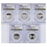 (5) 2011-S ATB Quarter Set PCGS Proof-70 DCAM