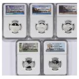 Five SILVER: 2011-S ATB Set Silver NGC Proof-70 UC