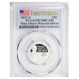 SILVER 2022-S Nina Otero-Warren PCGS Proof-70 DCAM