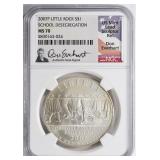 SILVER 2007-P Little Rock Dollar NGC MS-70
