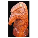 Red Cedar Carved Eagle Head, Folk Art