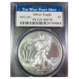 2012-W American Silver Eagle, PCGS MS70