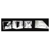 Four (4) Crystal Cube Paperweights, 3-D Laser