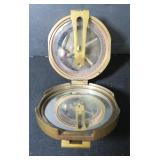Brass Pocket Compass Engraved "Stanley London"