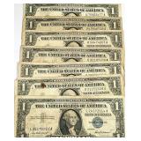 Four (4) 1957 $1 Silver Certificates, Random Pull
