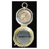 Brass Pocket Compass Engraved "Stanley London"