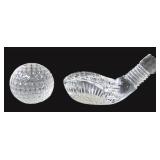 Crystal Golf Ball and Club (small chip on Club)