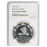 SILVER 1997-P Botanic Gard. Dollar NGC Proof-69 UC
