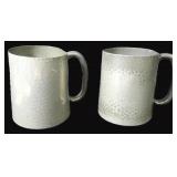 Vintage Warric (England) Hammered Pewter Mugs