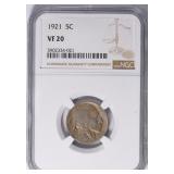 1921 Buffalo Nickel NGC VF-20