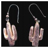 4.5 Grams Sterling Silver Cactus Earrings