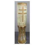 1914 WW I Trench Art Vase with Cross of Lorraine