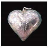 20 grams Sterling Silver Puff Heart with Chain