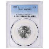 2014-D Jefferson Nickel PCGS MS-66 FS