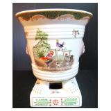 Rooster & Lions Planter Pot, Claw Feet