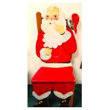 hand painted Santa Chair, 48"H
