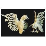 Brass Fighting Cocks
