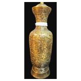 Chinoisere Lamp with Copper Finish