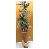 Tree Bird House, 50"H, Christmas Themed