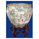 Large Chinese Fish Bowl or Planter
