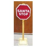 36" Plastic Santa Stop Sign