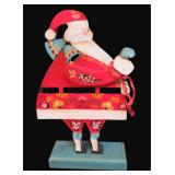 1986 Folk Art Santa, Artis Signed Vallone, 18"H