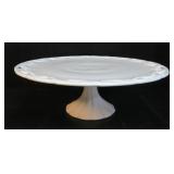 13.5" Milk Glass Cake Plate