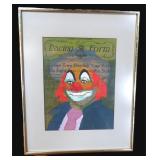 16"x20" Mid Century Clown Portrait on 1967 Racing