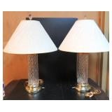 Pair of Crystal Lamps attributed to Waterford