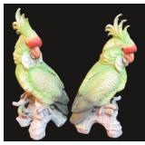 Pair of Porcelain Cockatoos