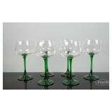 Set of 6 mcm glass stemware