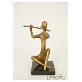 Flute Player in Bronze