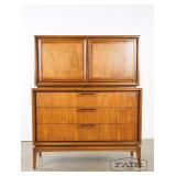 Mid Century Walnut tallboy dresser