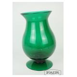 Hand Blown Green Glass Vase