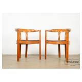 Danish Teak Barrel Back Chairs