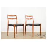 Pair of Danish teak dining chairs by Uldum