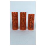 Set of 3 orchids of Hawaii hula girl mugs