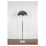 Modern floor lamp with a smoky shade