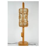 Bamboo and rattan table lamp
