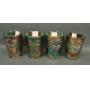 Four Fenton Green Butterfly & Fern Tumblers