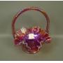Fenton Contemporary Red Diamond Rib Basket