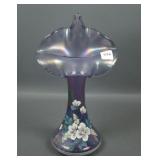 Fenton Lavender Stretch Decorated JIP Vase