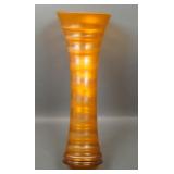 Fenton Tangerine Stretch Glass Ring Vase