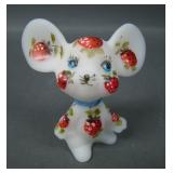 Fenton/ Piper 1984 Strawberry Decorated Mouse