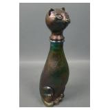 Maker? Sapphire Iridised Cat Decanter and Stopper