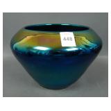 Imperial Blue Lead Luster Monochromatic Vase