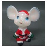 Fenton / Wagner Decorated Santa  Mouse Figurine
