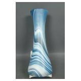 Imperial Blue Marbelized Lead Luster Vase