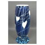 Imperial Cobalt Blue Leaf & Vine Vase