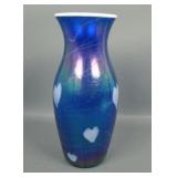 Imperial Cobalt Blue/ Opal Leaf & Vine Vase